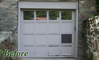 Installation Garage Door Before